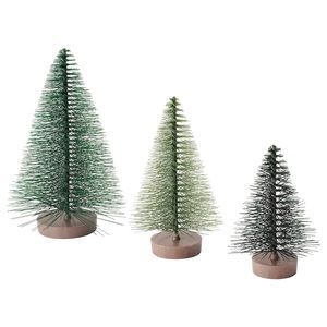 IKEA VINTERFINT Decoration 3-Piece Christmas Tree, Green NEW